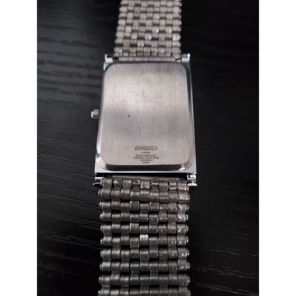 Blue Rare Vintage Seiko Tank Quartz Japanese Roman Dial 27mm  🔥RARE - Vintage Seiko‎ SQ Tank Roman Dial Quartz Men\'s Watch